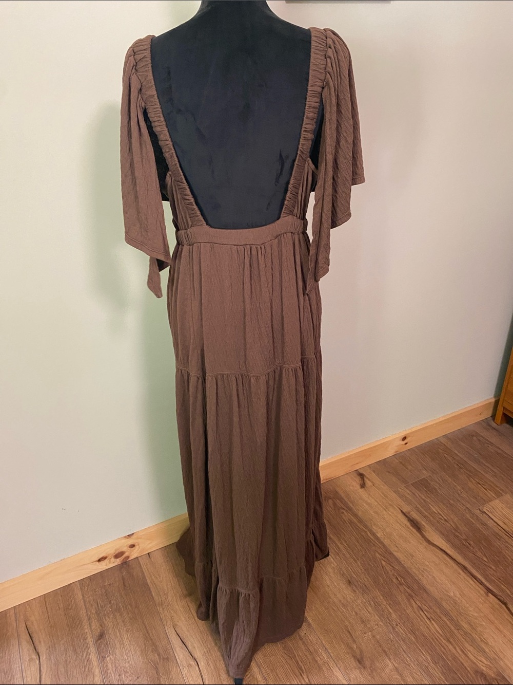 Free People Beach La La Maxi Dress in Fondu Fudge size Large - Picture 4 of 7